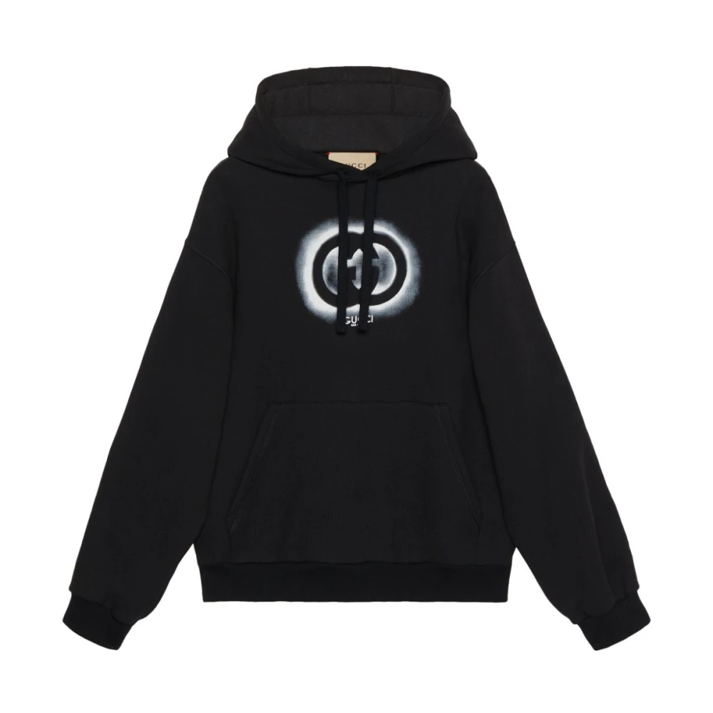 Gucci Zwarte Sweater met Logo-Print Black Heren