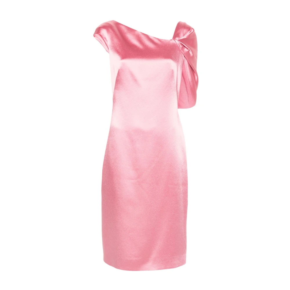 Givenchy Asymmetrische Jurk met Gedrapeerde Rug Pink Dames