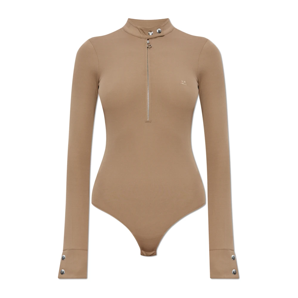 Courrèges Donna Beige Top, M, New,