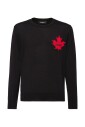 pull-noir-en-tricot-avec-feuille-d-erable