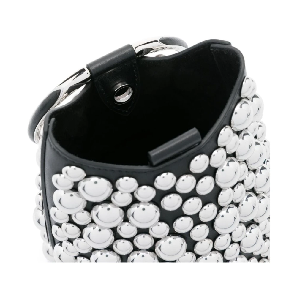 Alaïa Studded Bucket Tas in Zwart Leer Black Dames