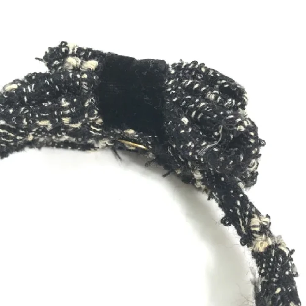 Chanel Vintage Pre-owned Fabric hair-accessories Black Dames