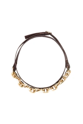 Kedja Läder Halsband