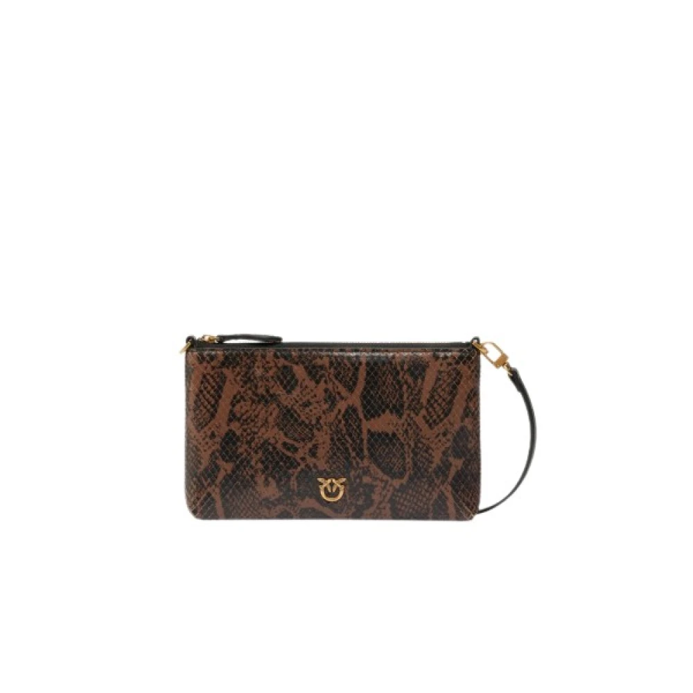 Pinko , Clutches, Female, Brown, One Size, Mini Flat Horizontal
