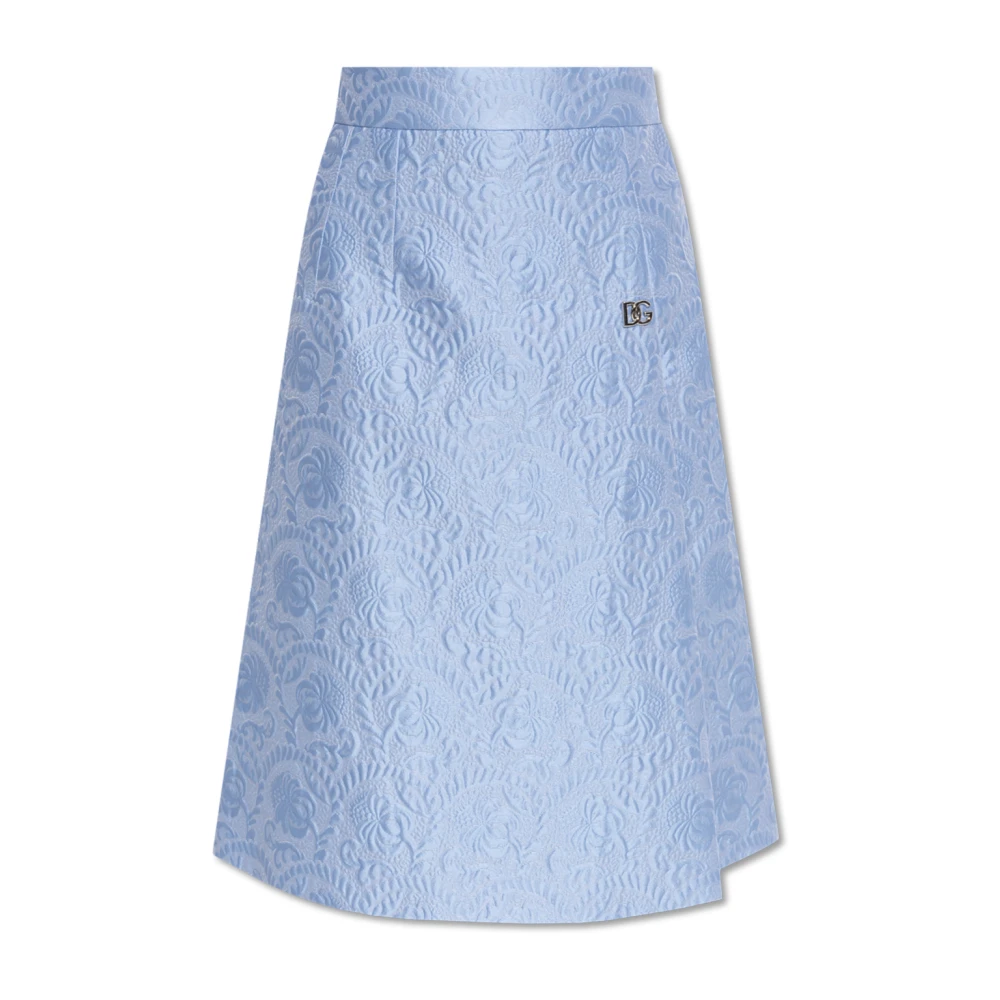 Dolce & Gabbana Rok met logo Blue Dames