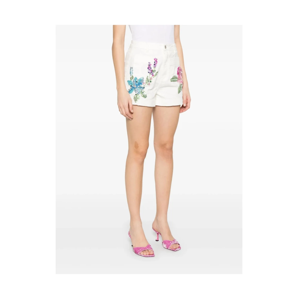 Patbo Witte Shorts met Pailletten White Dames