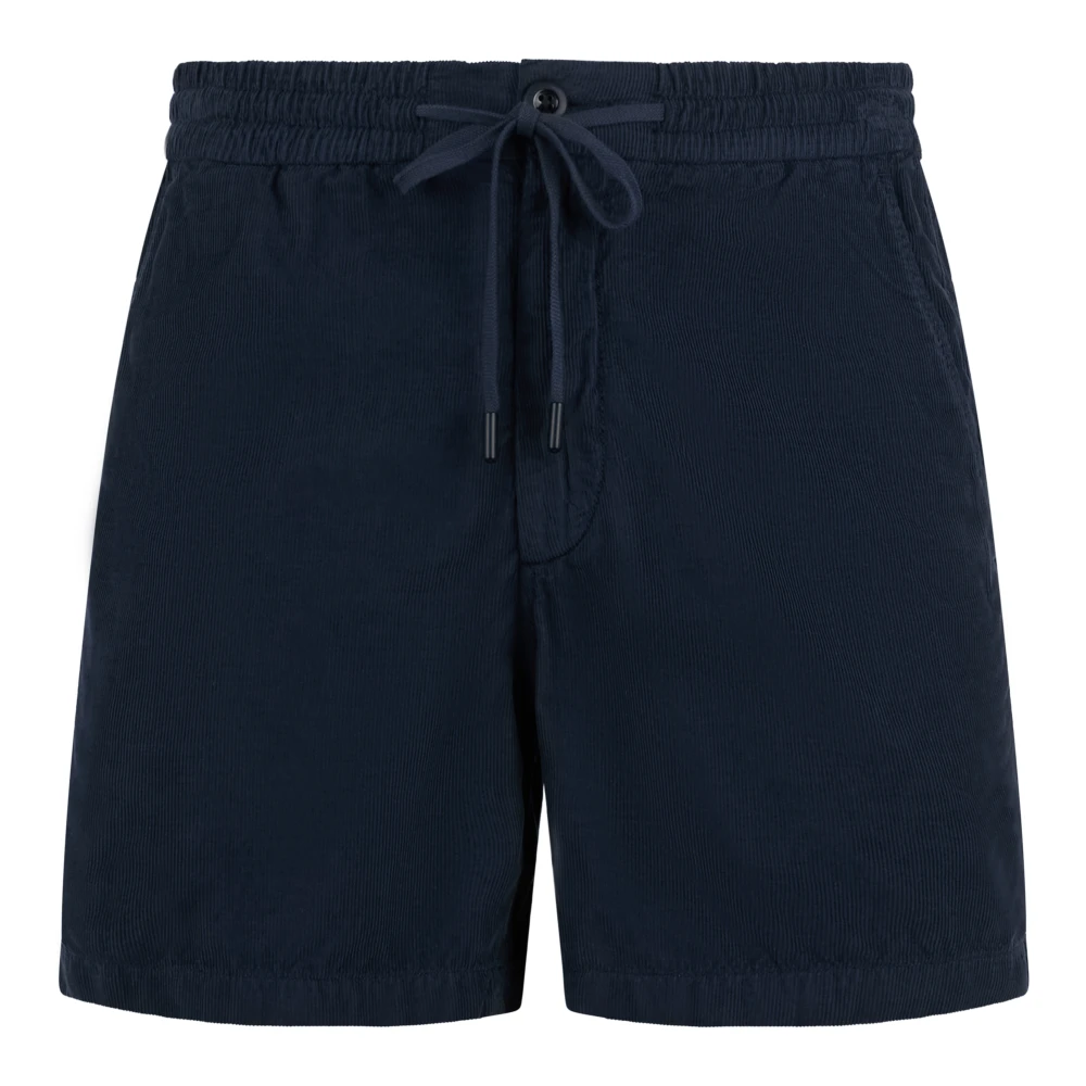 Slowear Herr Blå Shorts W31, Bomull, Regular Fit Corduroy Bermuda Shorts
