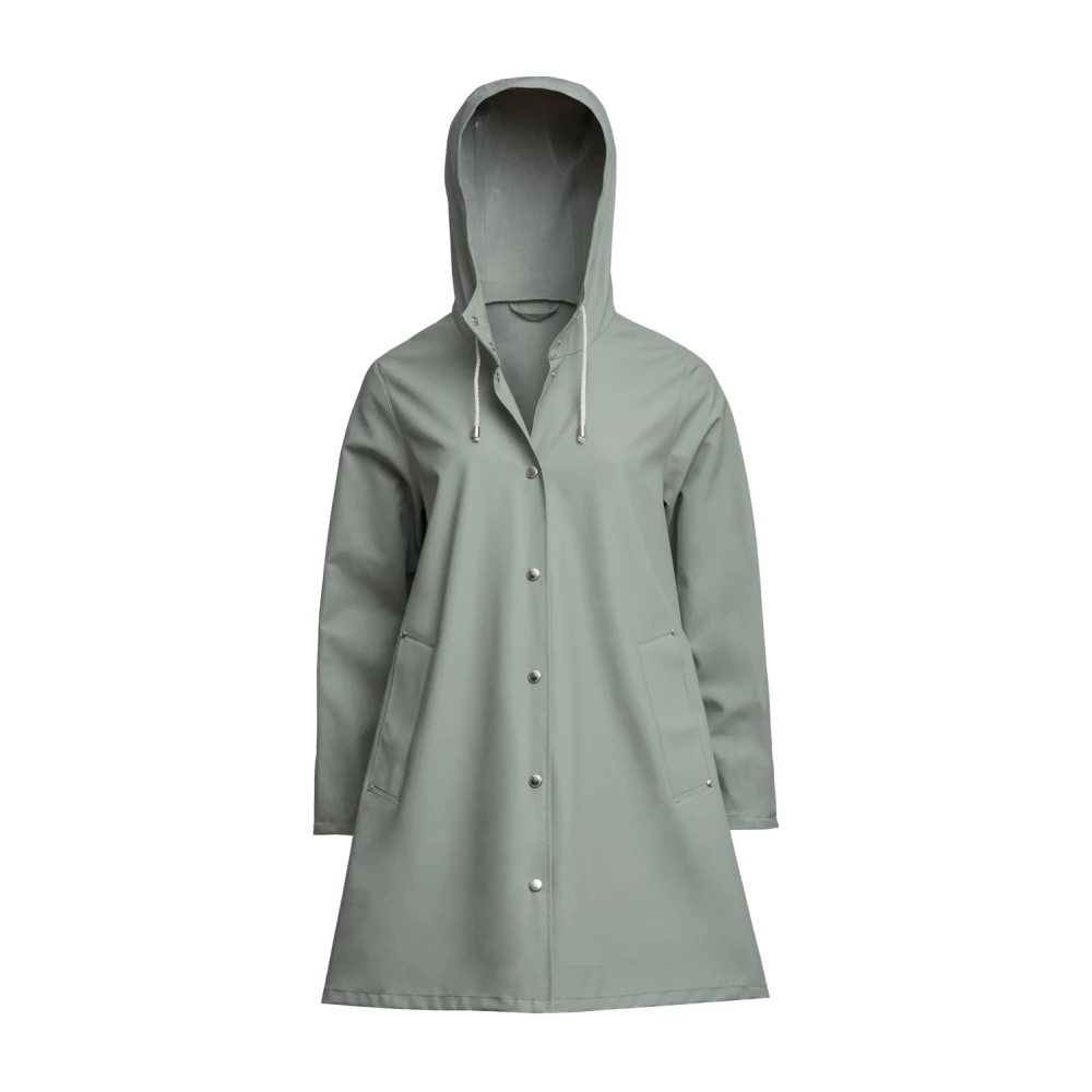 Stutterheim A-Lijn Lichtgewicht Waterdichte Regenjas Green Unisex