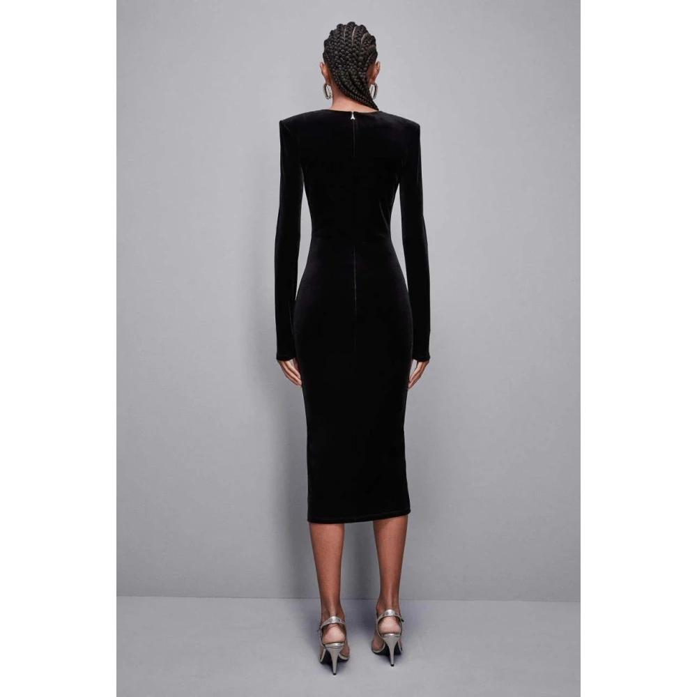 PATRIZIA PEPE Elegante Zwarte Jurk Black Dames