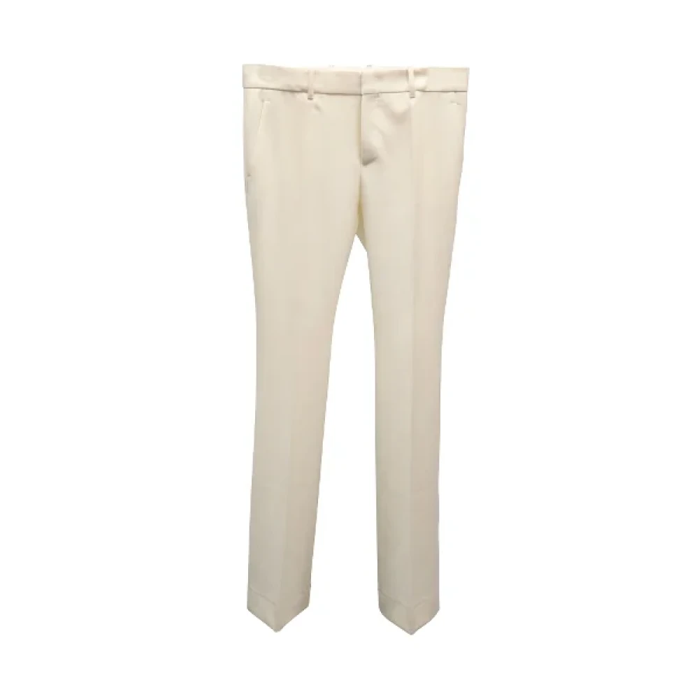 Gucci Vintage Pre-owned Wool bottoms White Dames
