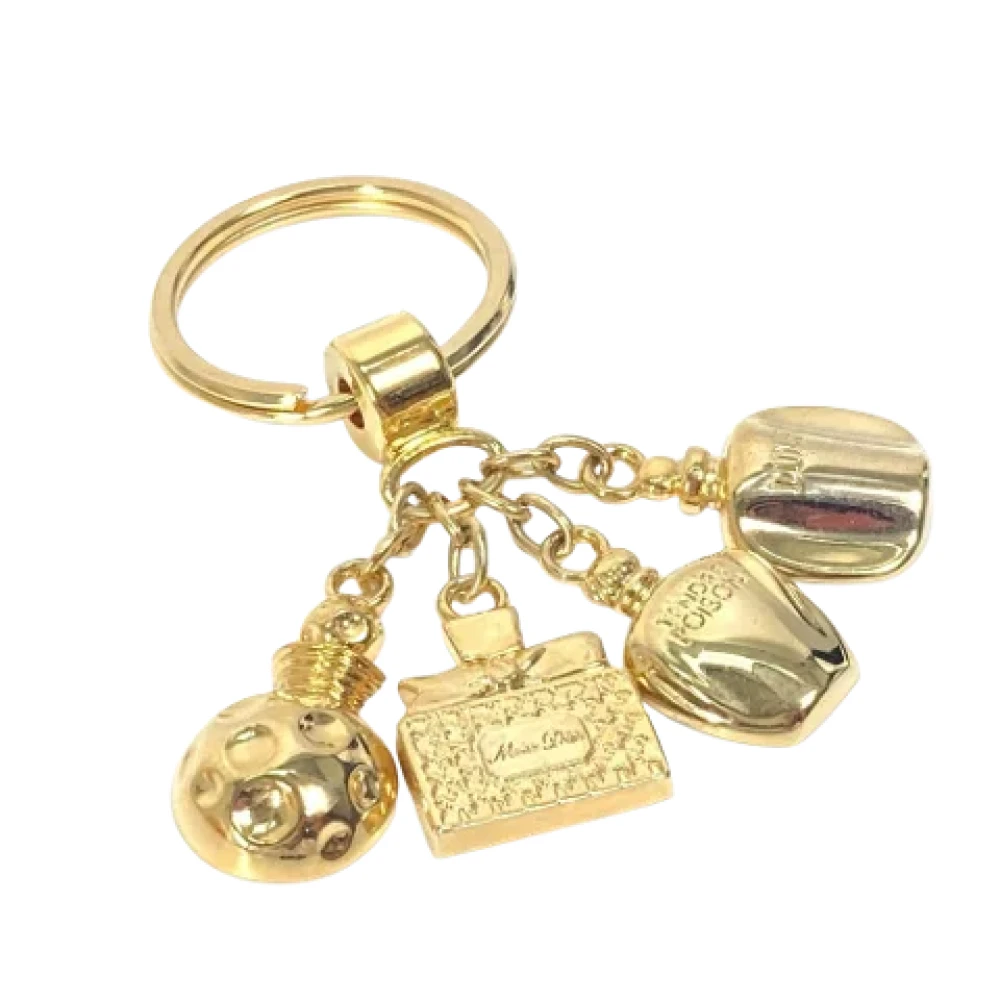 Dior Vintage Pre-owned Metal key-holders Yellow Dames