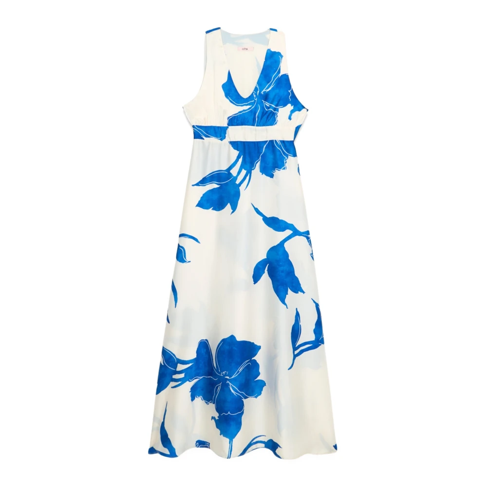 Oltre Satin Jurk met Bloemenpatroon Multicolor Dames