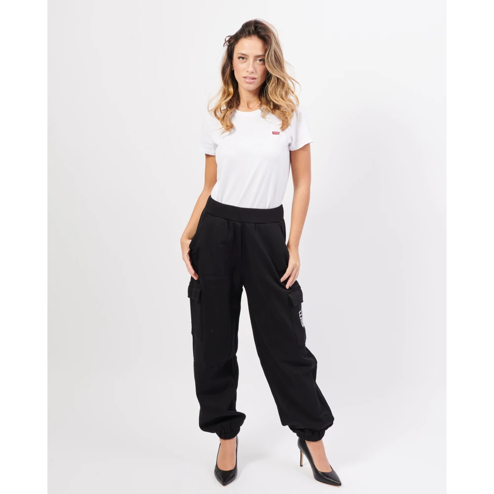 Emporio Armani Cargo broek in zwart Black Dames