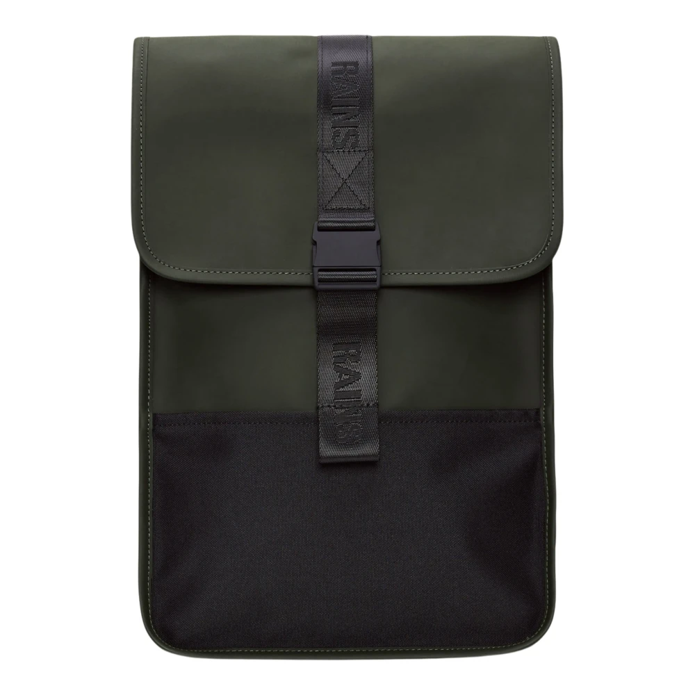 Rains Groene Technische Rugzak met Voorflap Green Heren