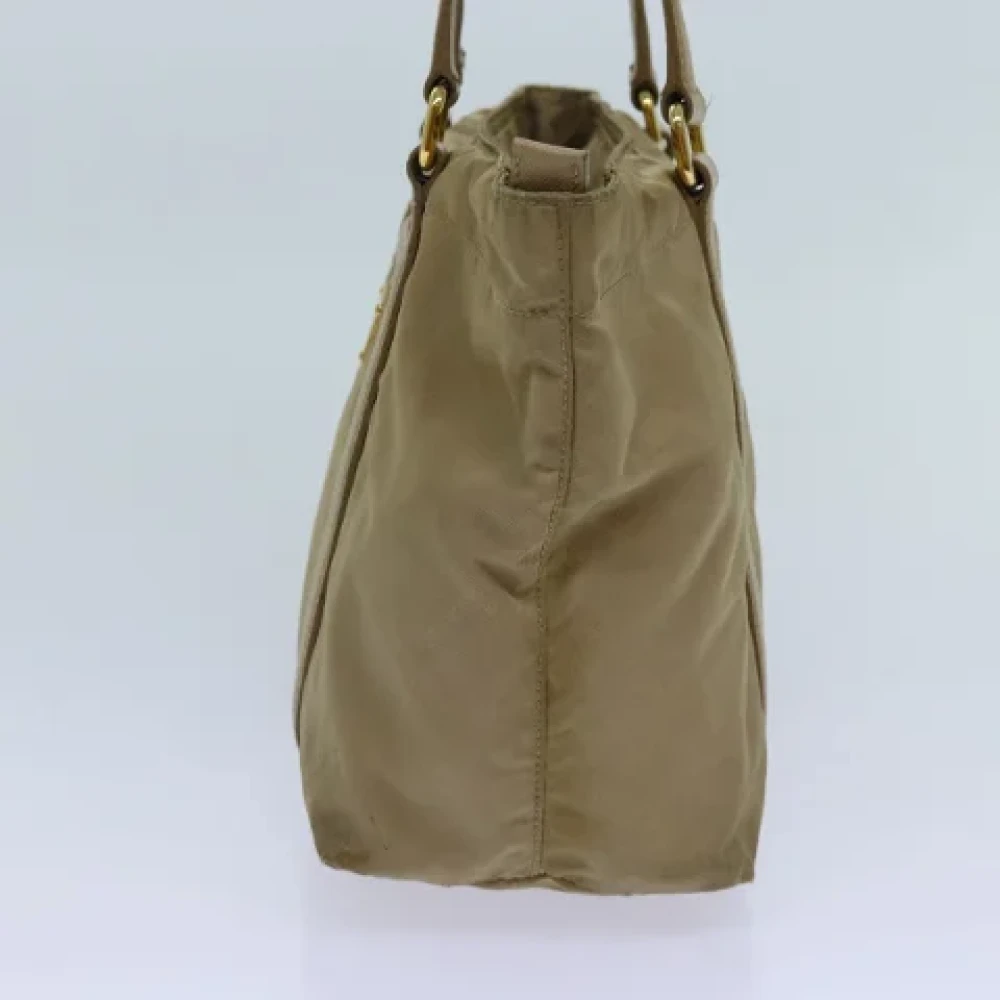 Prada Vintage Pre-owned Nylon totes Beige Dames