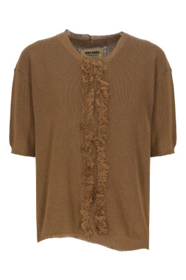 brown-cotton-silk-sweater-with-fringes