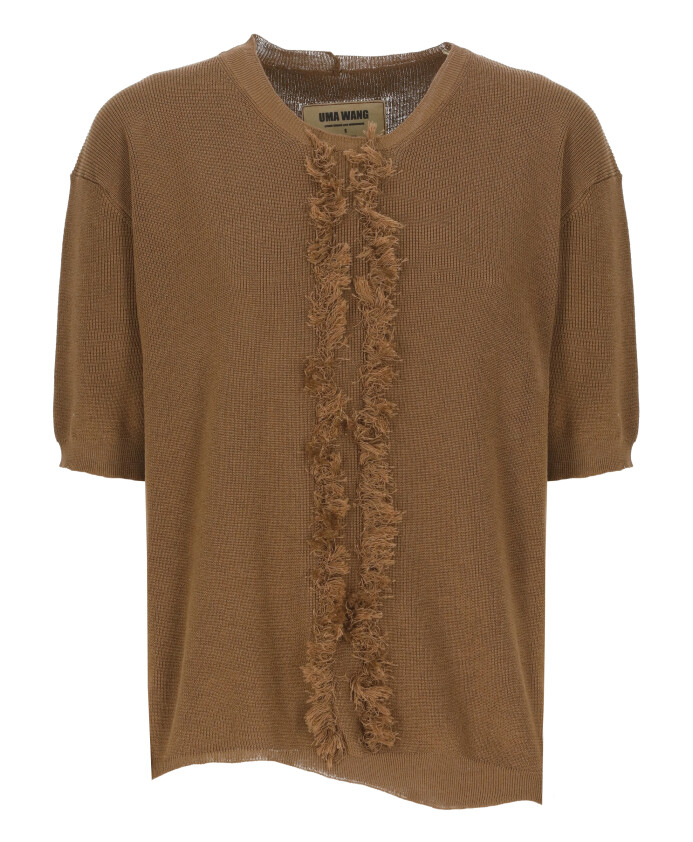 brown-cotton-silk-sweater-with-fringes