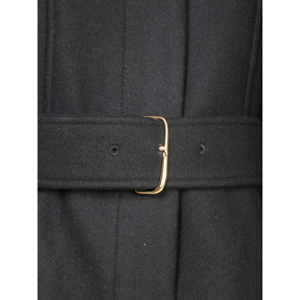 Jacquemus Zwarte Wollen Jas Aw24 Stijlvol Black Dames