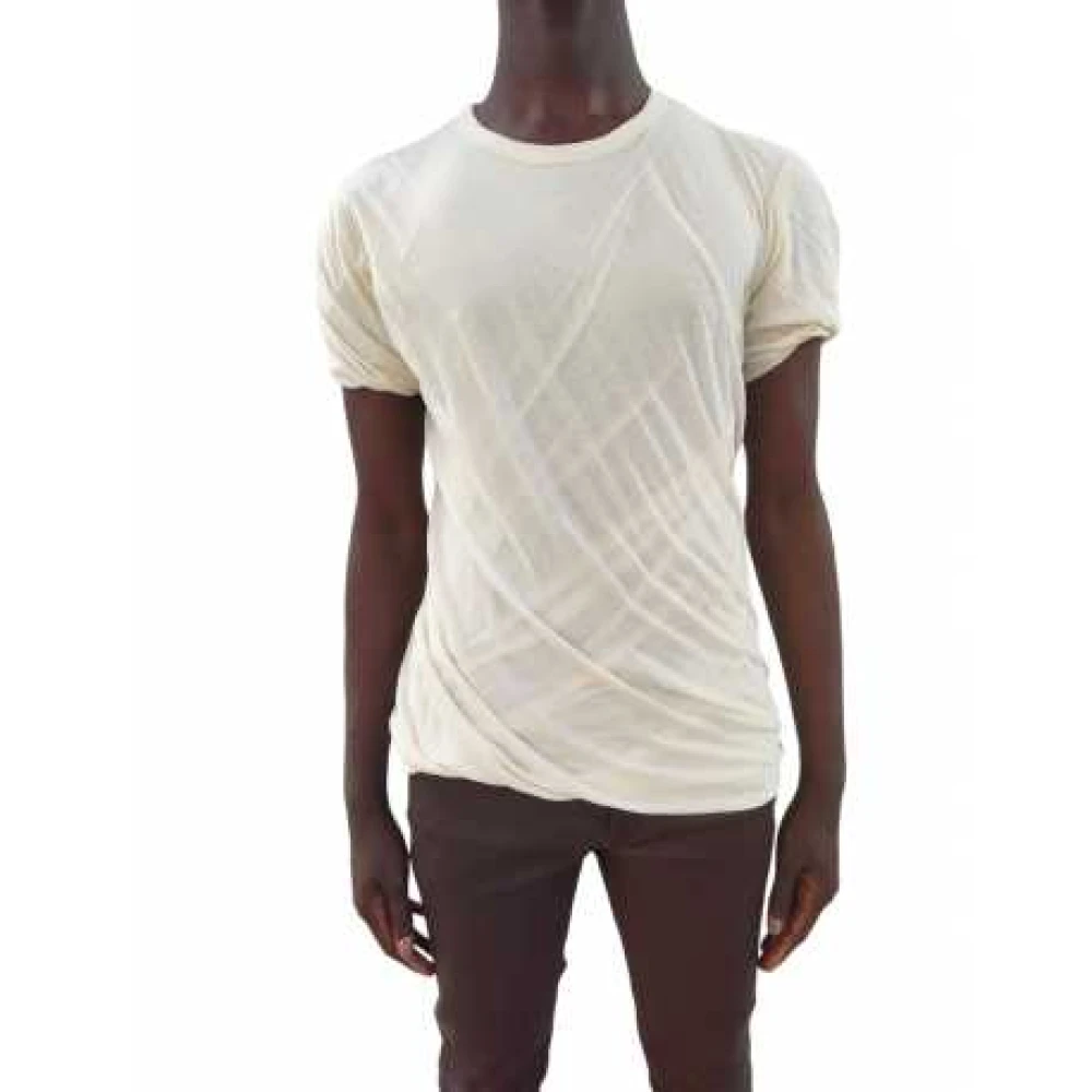 Rick Owens Double Short Sleeve T-shirt Beige Heren