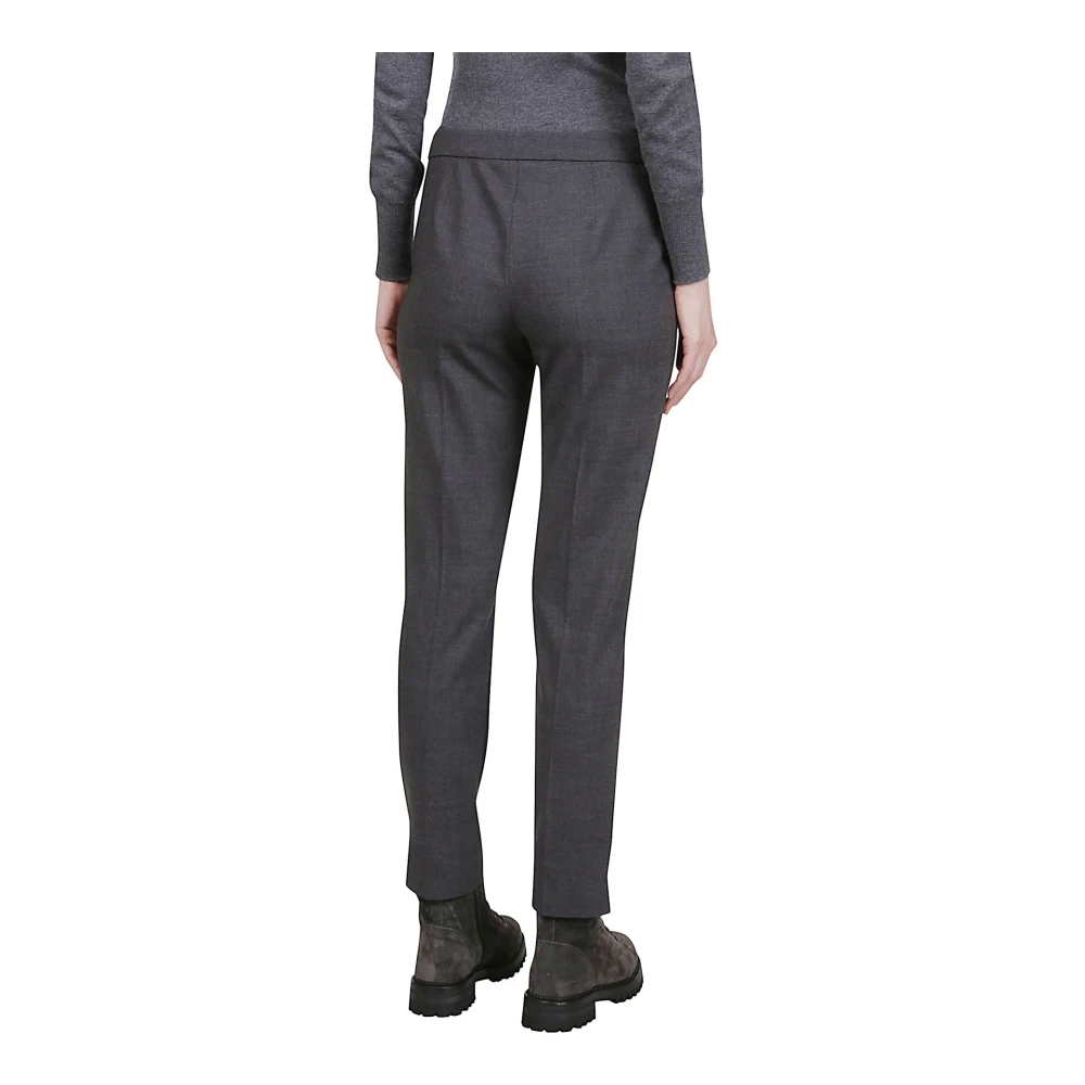 Eleventy Slim Fit Wollen Broek Gray Dames