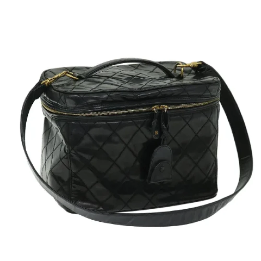 Chanel Vintage Pre-owned Leather pouches Black Dames
