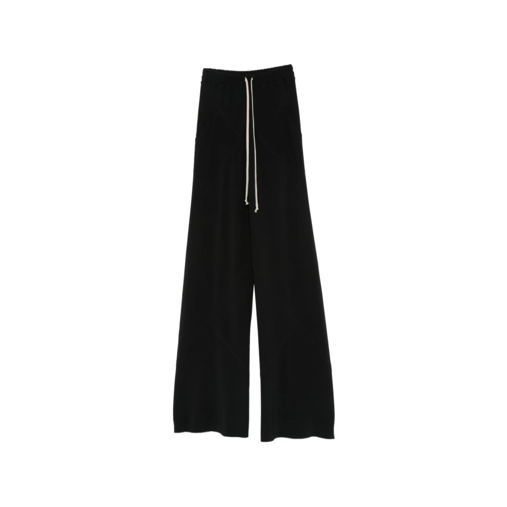 Rick Owens , Wide Trousers, Female, Black, S, Drawstring Trousers