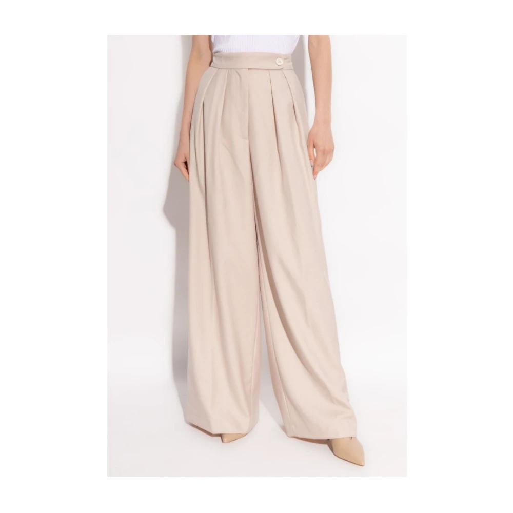 Dries Van Noten Wijde Broek W.w. Pants 005 Beige Dames