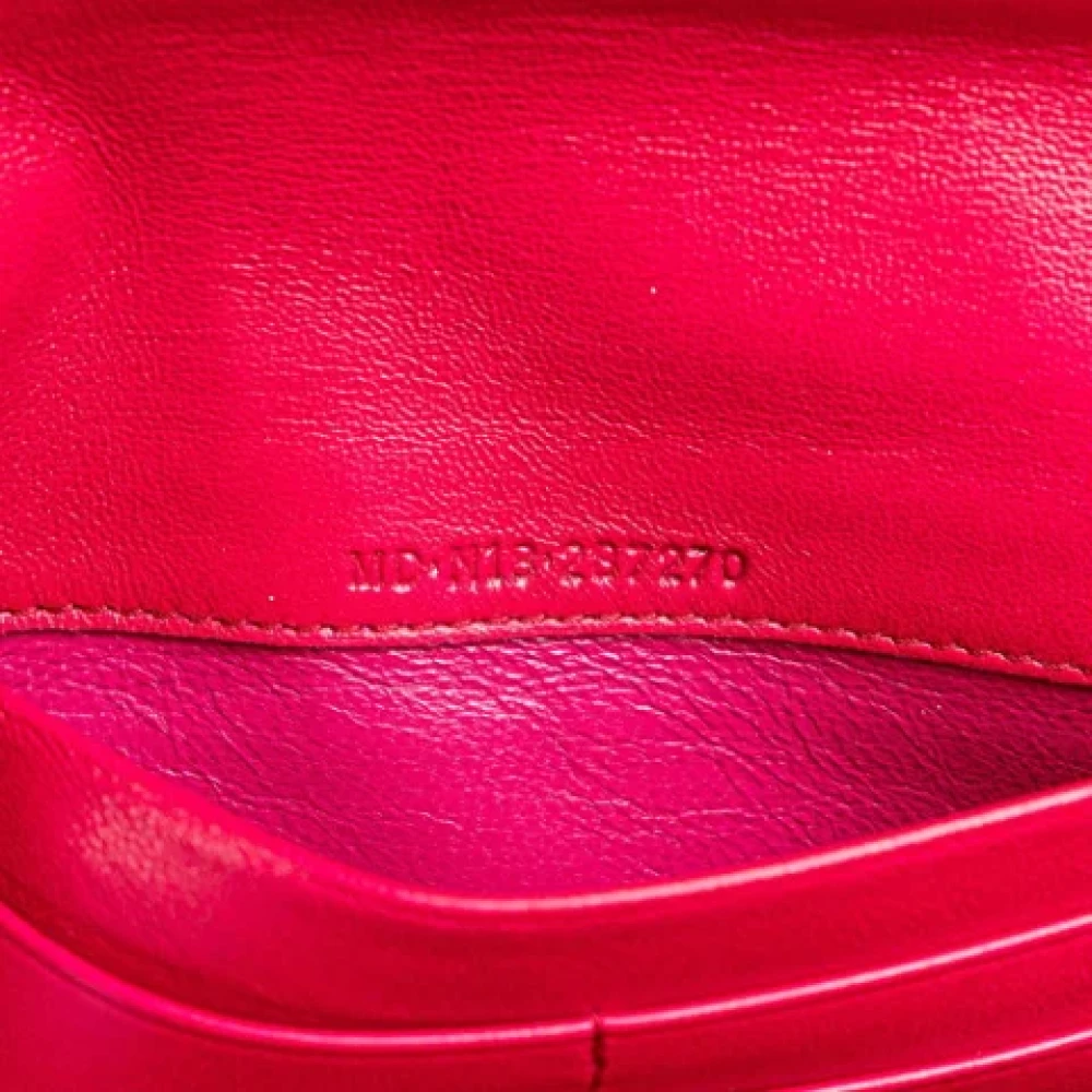 Bvlgari Vintage Pre-owned Leather wallets Red Dames