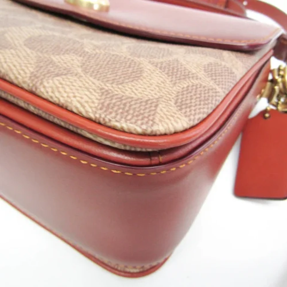 Coach Pre-owned Canvas handbags Beige Dames