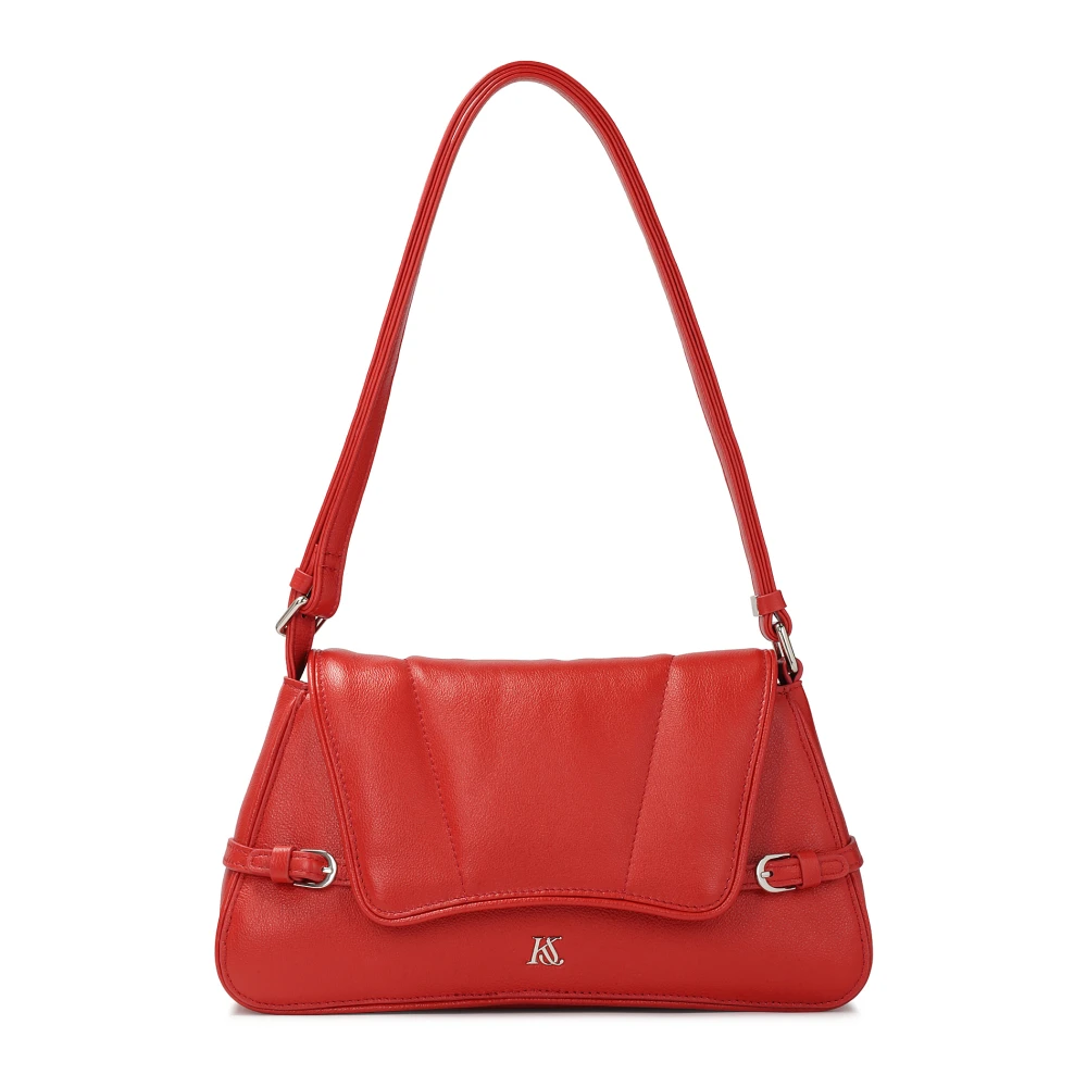 Kazar Studio Rode handtas met een unieke vorm Red Dames