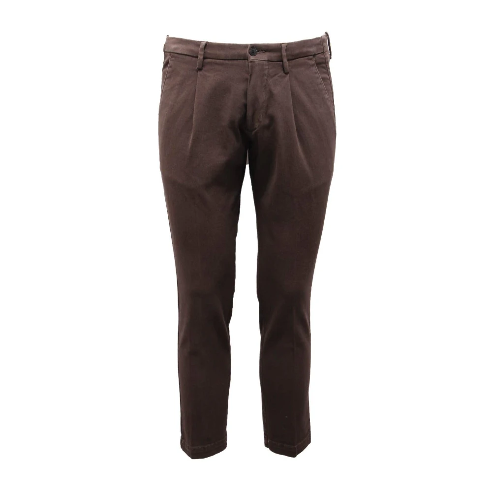 Michael Coal Men's Brown Slim-Fit Trousers, W32, Slim Fit Cotton Trousers