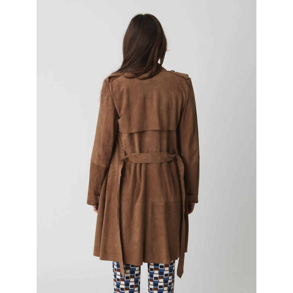 Bully Suède Leren Jas voor Vrouwen Brown Dames