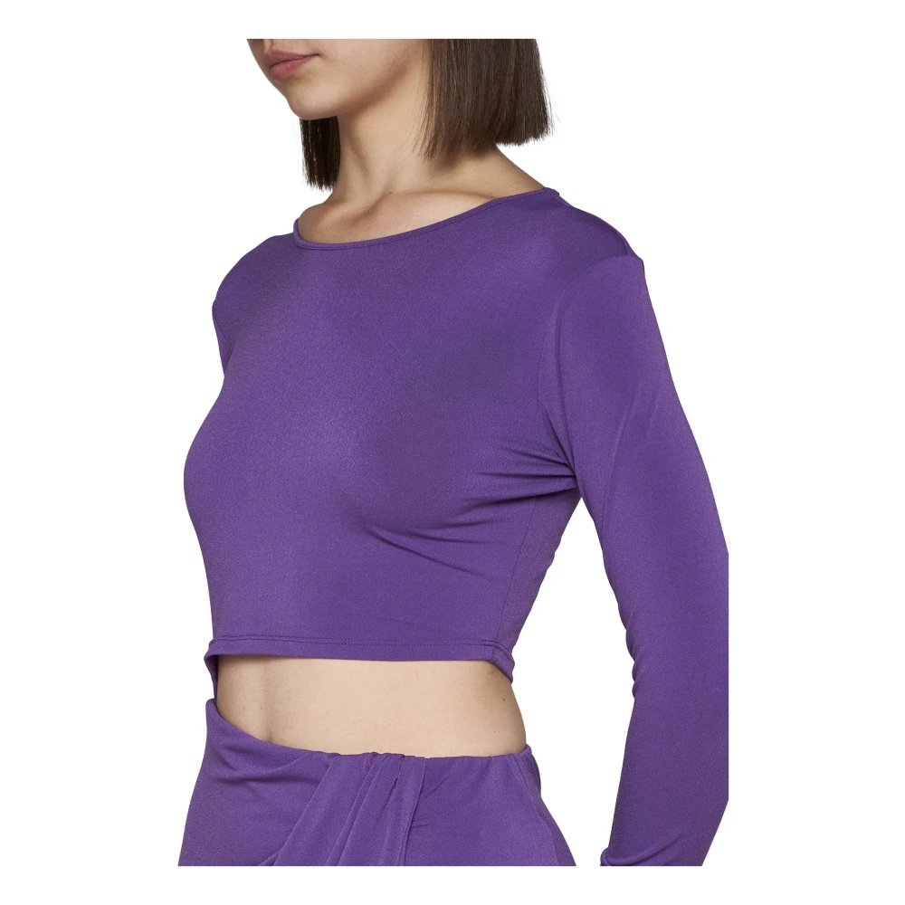 Andamane Paarse Cut-Out Midi Jurk Purple Dames
