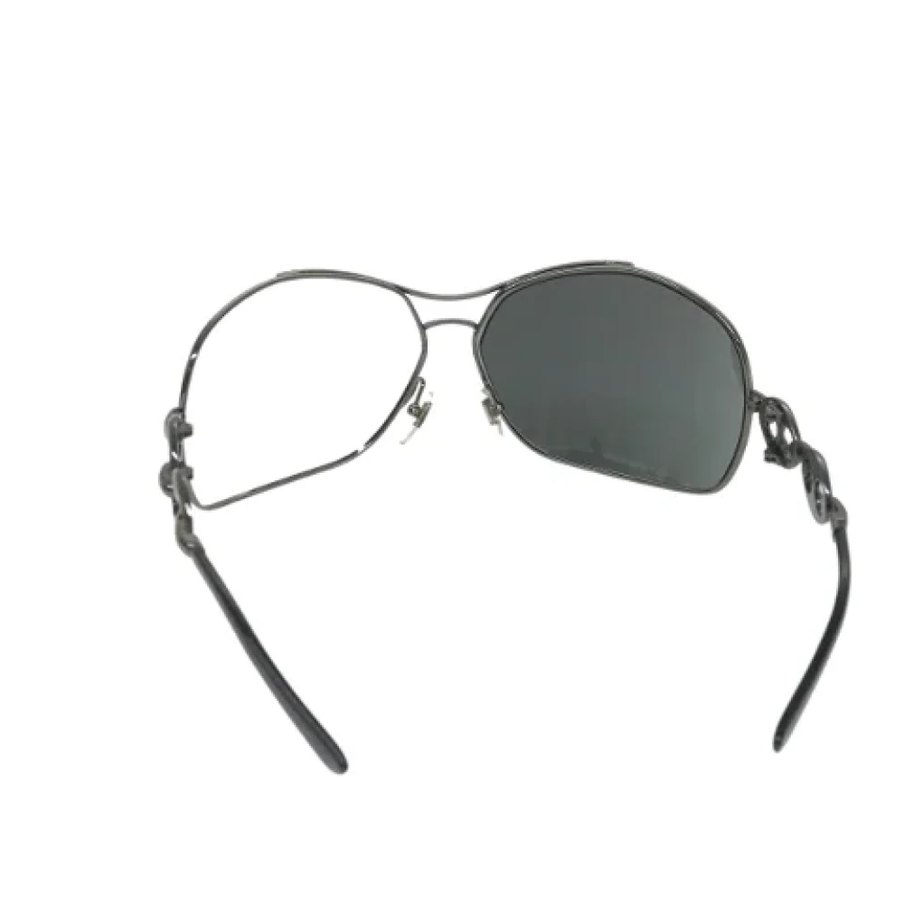 Gucci Vintage Pre-owned Metal sunglasses Black Dames