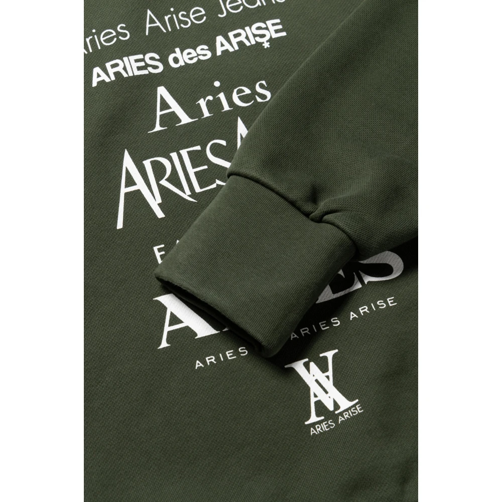 Aries Sweatshirt met parfumprint Green Heren