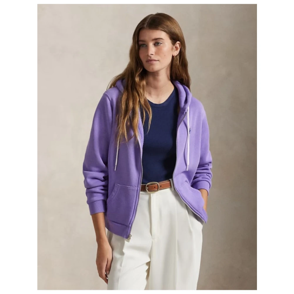 Polo Ralph Lauren Hoodie met rits Purple Dames