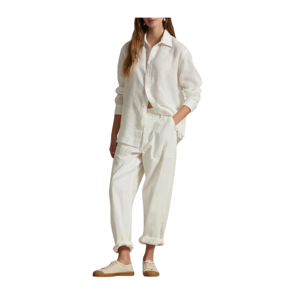 Polo Ralph Lauren Witte Overhemd met Lange Mouwen en Knoopsluiting White Dames