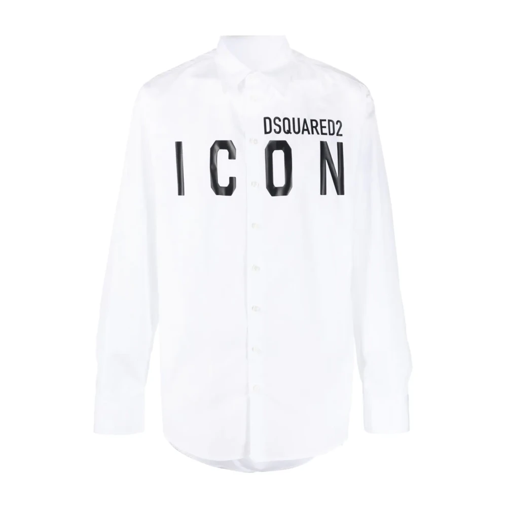 Dsquared2 Shirt met bedrukt logo White Heren