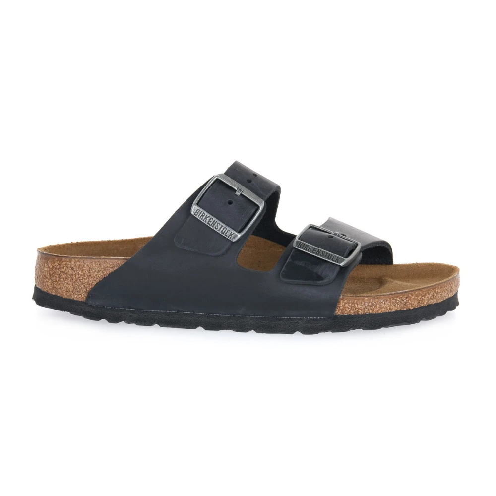 Birkenstock Zwarte Olie Calz S Slippers Black Dames