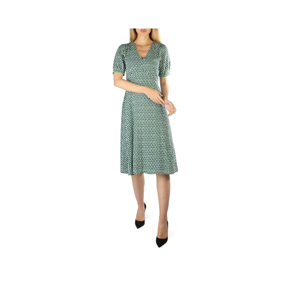 Tommy Hilfiger Bloemen Fit and Flare Jurk Groen Green Dames