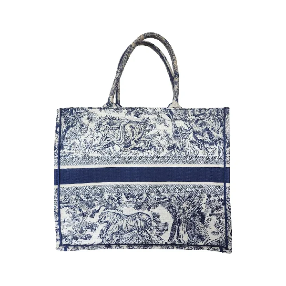 Dior Vintage Pre-owned Canvas totes Blue Dames