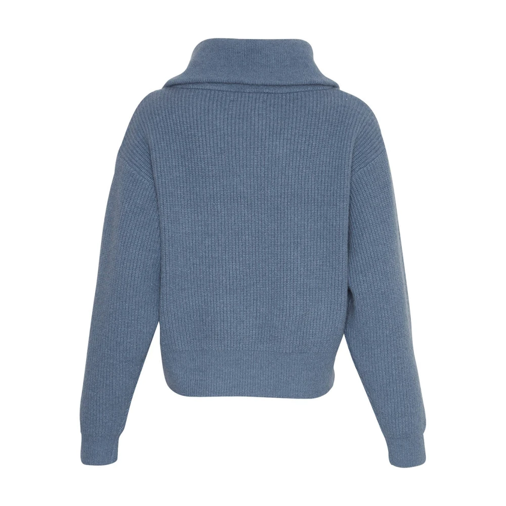 moss copenhagen Gytta Zip Pullover Sweatshirt 18668 Blue Dames