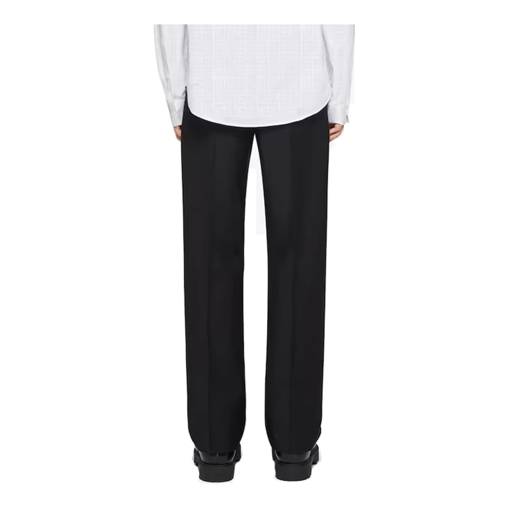Givenchy Wollen Sweatpants Monochroom Patroon Elastische Taille Black Heren