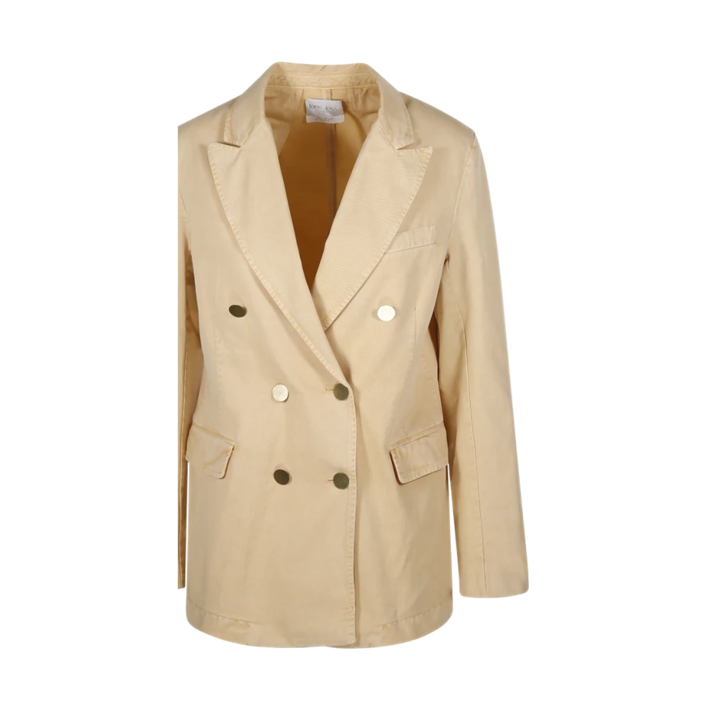 Forte Honing Double-Breasted Blazer Beige Dames