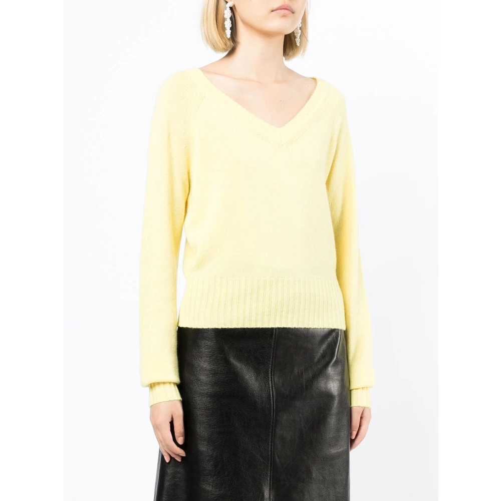 SPORTMAX Gele Wollen Sweatshirt Verhoog Stijl Yellow Dames