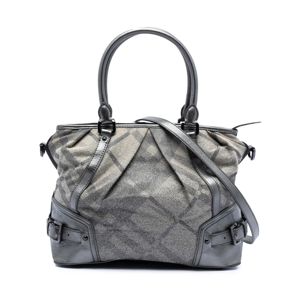 Burberry Vintage Women's Gray Pre-Owned Fashionable Top Handle Bag