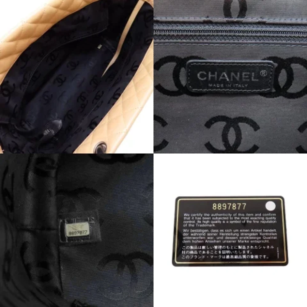 Chanel Vintage Pre-owned Fabric totes Beige Dames