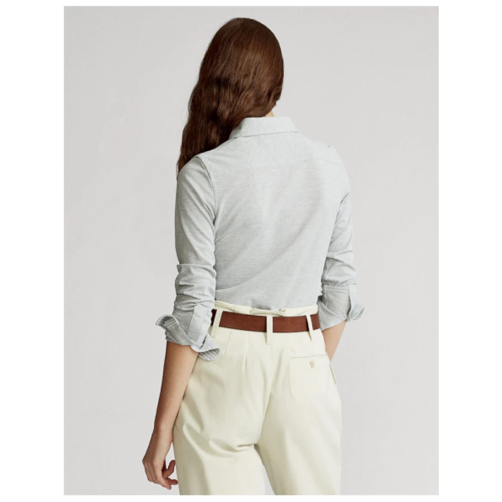 Polo Ralph Lauren Heidi Polo Gebreide Shirt Gray Dames