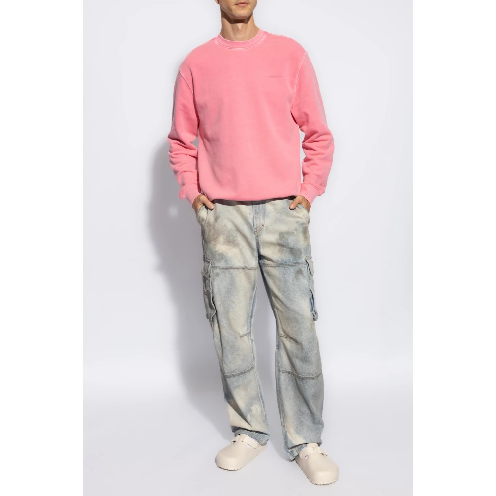 Carhartt WIP Sweatshirt met logo Pink Heren