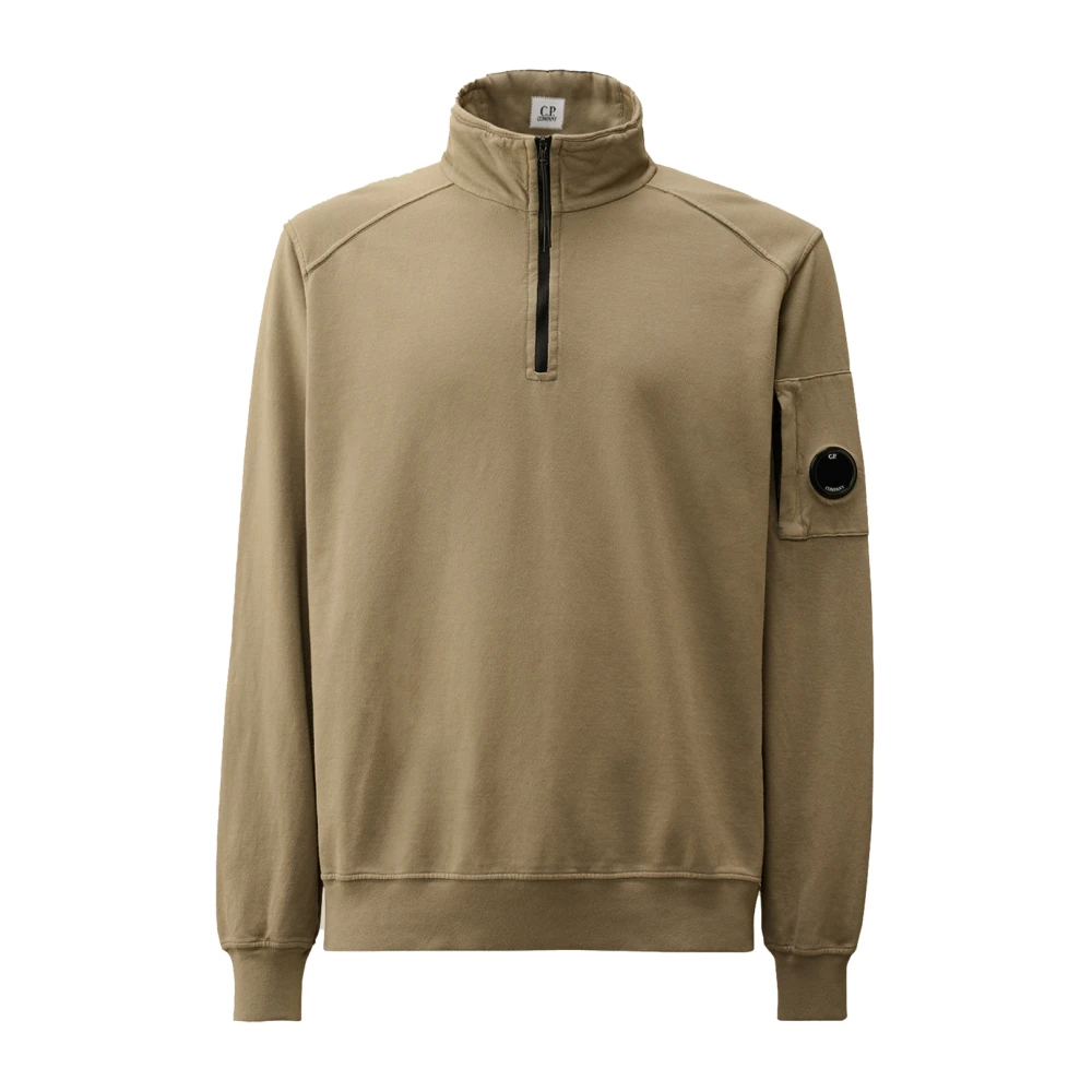 C.P. Company Licht Fleece Half-Zip Sweatshirt Beige Heren